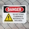Signmission Do Not Store Flammable Materials Danger Sign, Plastic, 14in W x 10in L, 2PK OS-2PACK-DS-P-1014-L-1174 - alternate 8